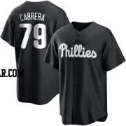 Jean Cabrera Men's Philadelphia Phillies Black/White Replica Jersey