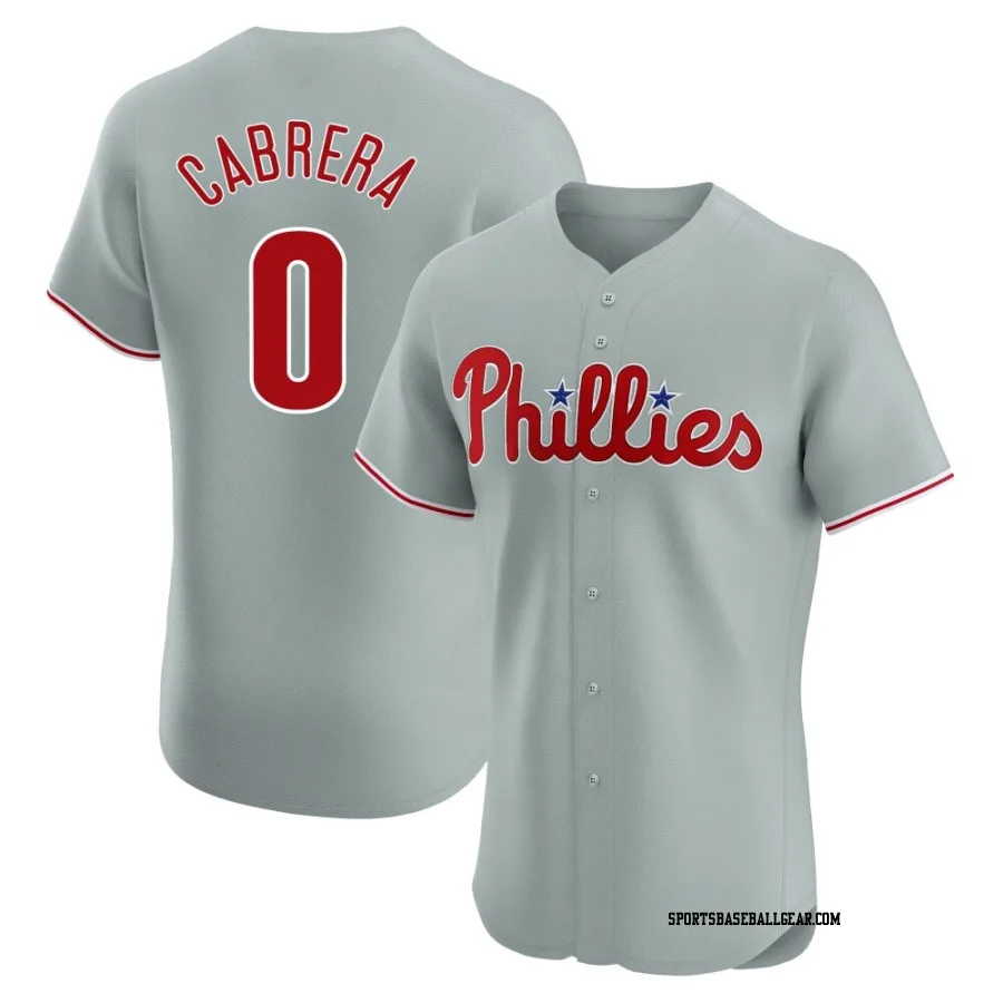 Jean Cabrera Men's Philadelphia Phillies Gray Elite Road Jersey