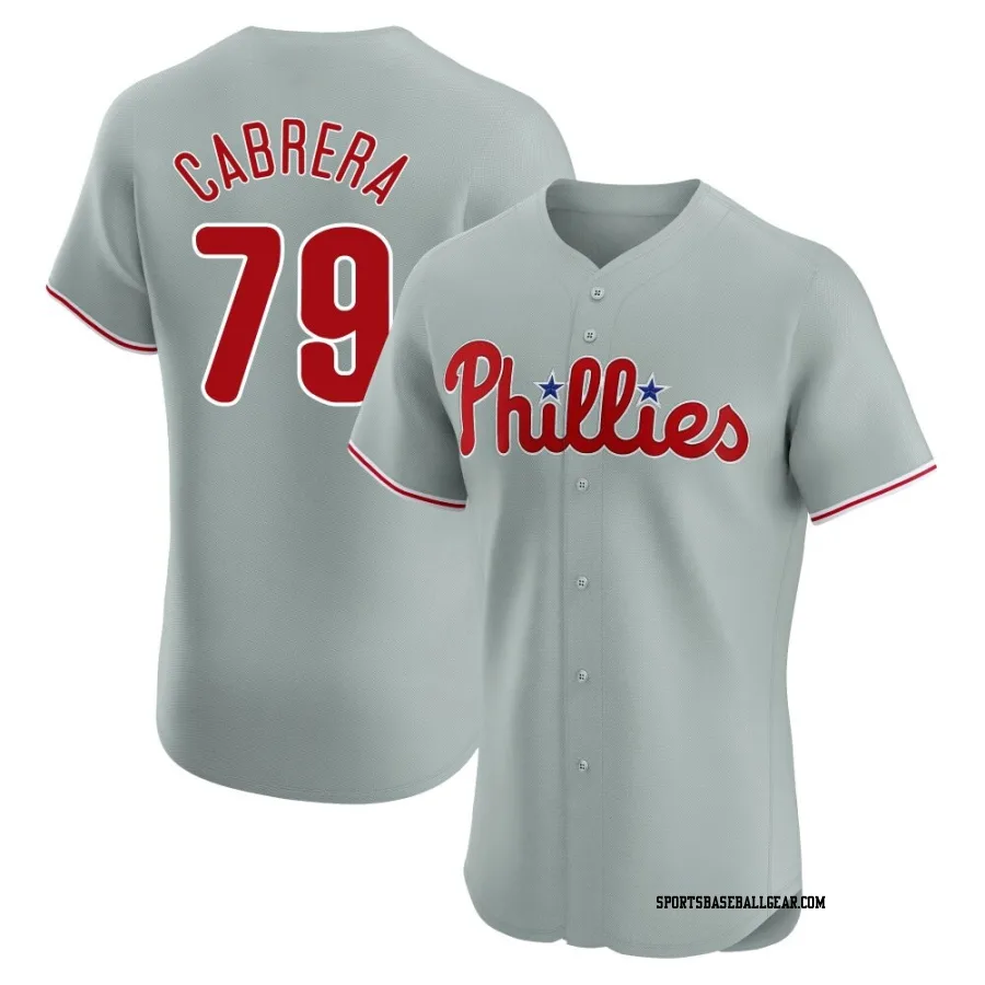 Jean Cabrera Men's Philadelphia Phillies Gray Elite Road Jersey