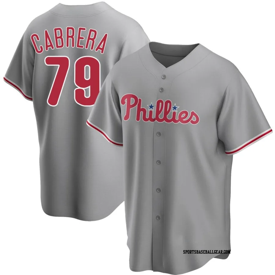 Jean Cabrera Men's Philadelphia Phillies Gray Replica Road Jersey