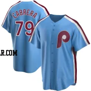 Jean Cabrera Men's Philadelphia Phillies Light Blue Replica Road Cooperstown Collection Jersey