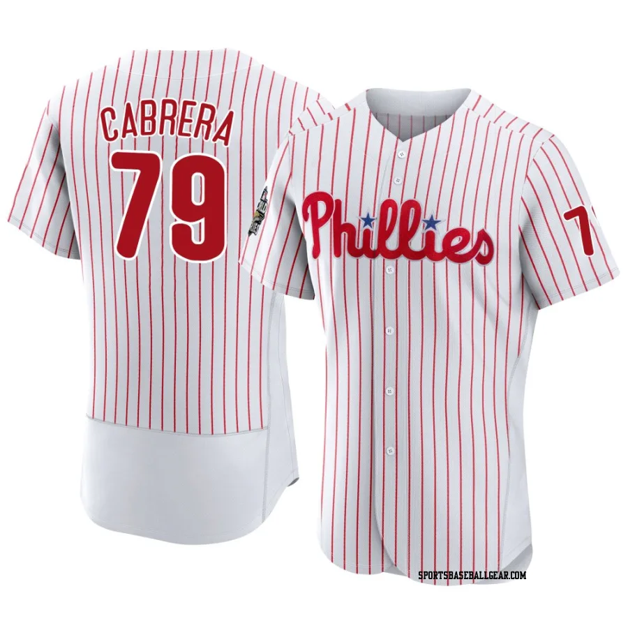 Jean Cabrera Men's Philadelphia Phillies White Authentic 2022 World Series Home Jersey