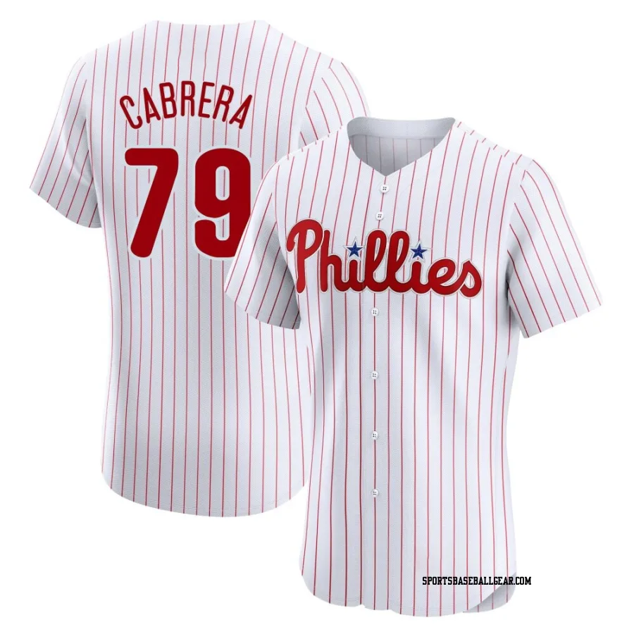 Jean Cabrera Men's Philadelphia Phillies White Elite Home Jersey