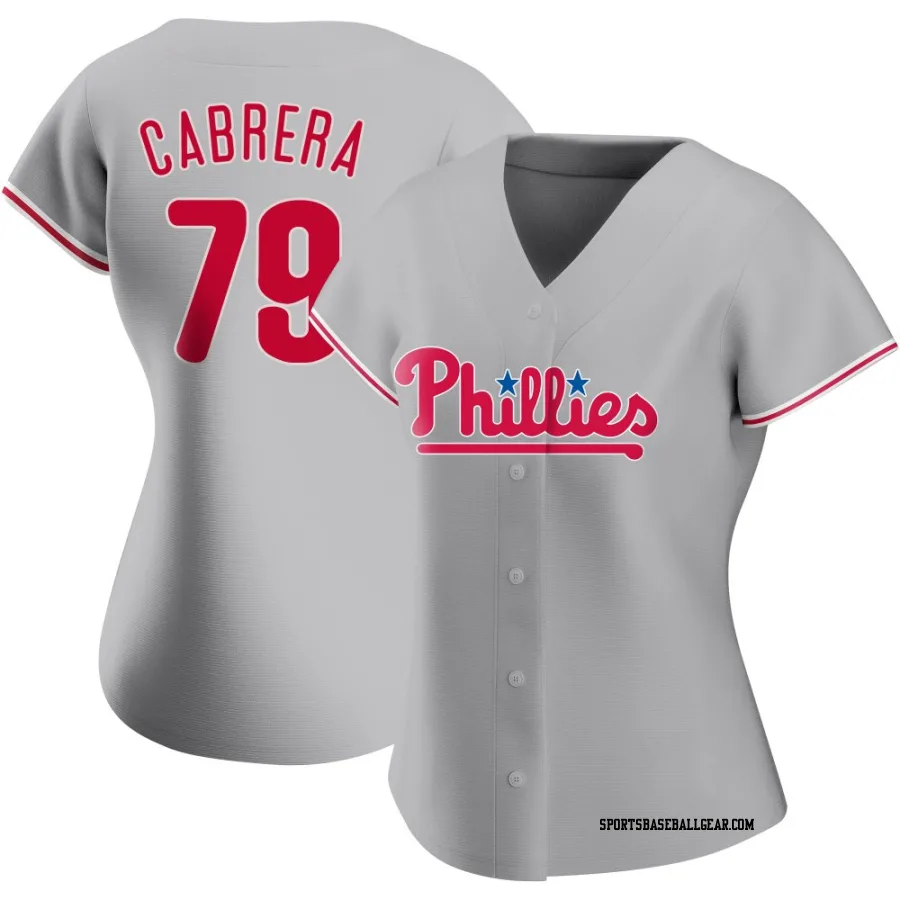 Jean Cabrera Women's Philadelphia Phillies Gray Replica Road Jersey