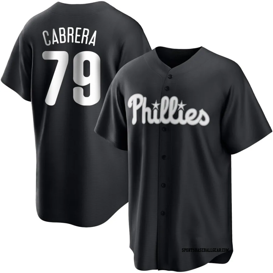 Jean Cabrera Youth Philadelphia Phillies Black/White Replica Jersey