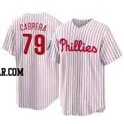 Jean Cabrera Youth Philadelphia Phillies White Replica 2022 World Series Home Jersey