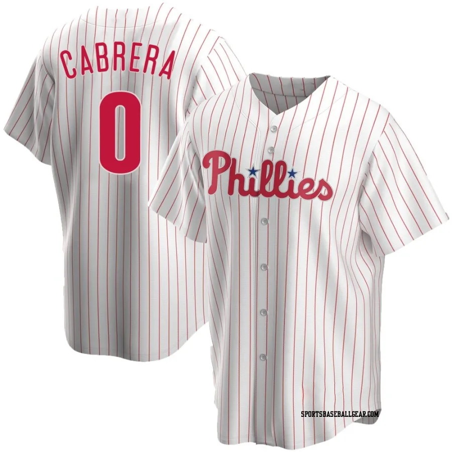 Jean Cabrera Youth Philadelphia Phillies White Replica Home Jersey