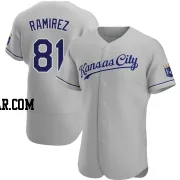 Jean Ramirez Men's Kansas City Royals Gray Authentic Road Jersey