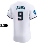 Jean Segura Men's Miami Marlins White Elite Home Patch Jersey