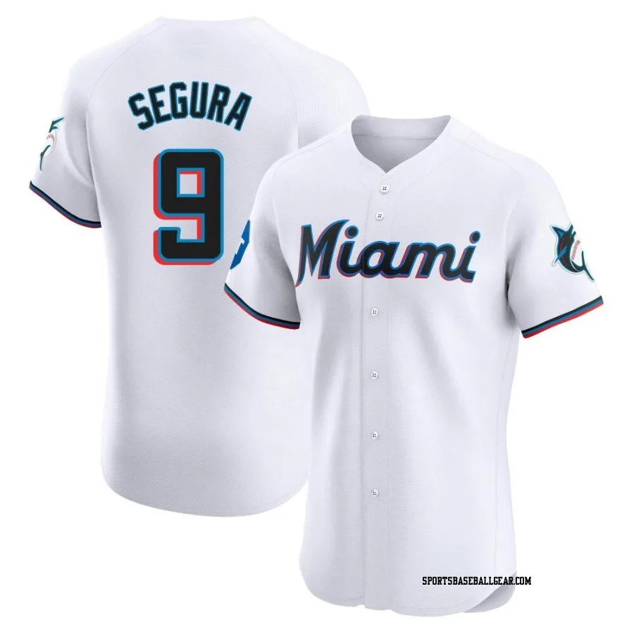 Jean Segura Men's Miami Marlins White Elite Home Patch Jersey