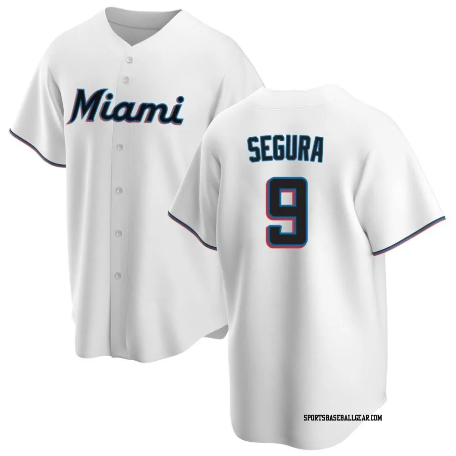Jean Segura Men's Miami Marlins White Replica Home Jersey