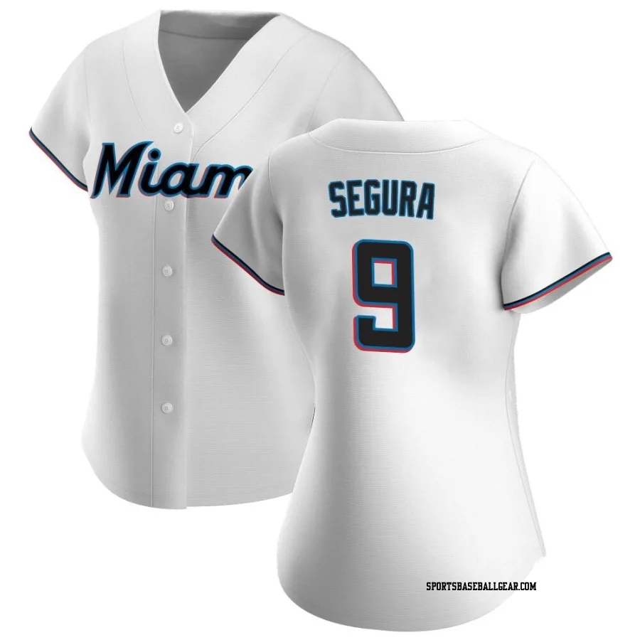 Jean Segura Women's Miami Marlins White Authentic Home Jersey