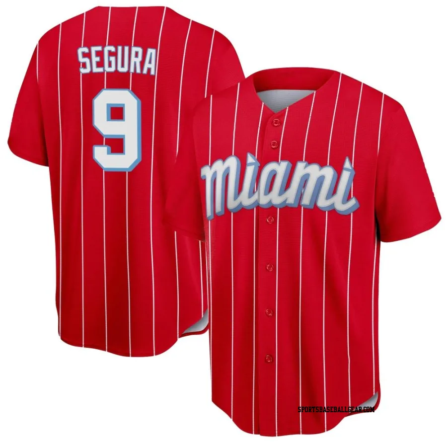 Jean Segura Youth Miami Marlins Red Replica 2021 City Connect Jersey