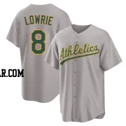 Jed Lowrie Youth Oakland Athletics Gray Replica Away 2.0 Jersey