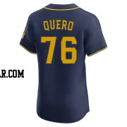 Jeferson Quero Men's Milwaukee Brewers Navy Elite Alternate Jersey