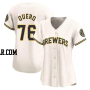 Jeferson Quero Women's Milwaukee Brewers Cream Limited Home Jersey