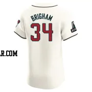 Jeff Brigham Men's Arizona Diamondbacks Cream Elite Home Patch Jersey