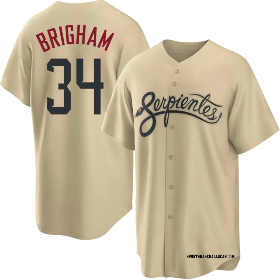 Jeff Brigham Men's Arizona Diamondbacks Gold Replica 2021 City Connect Cool Base Jersey