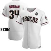 Jeff Brigham Men's Arizona Diamondbacks White Authentic Crimson Home 2023 World Series Jersey