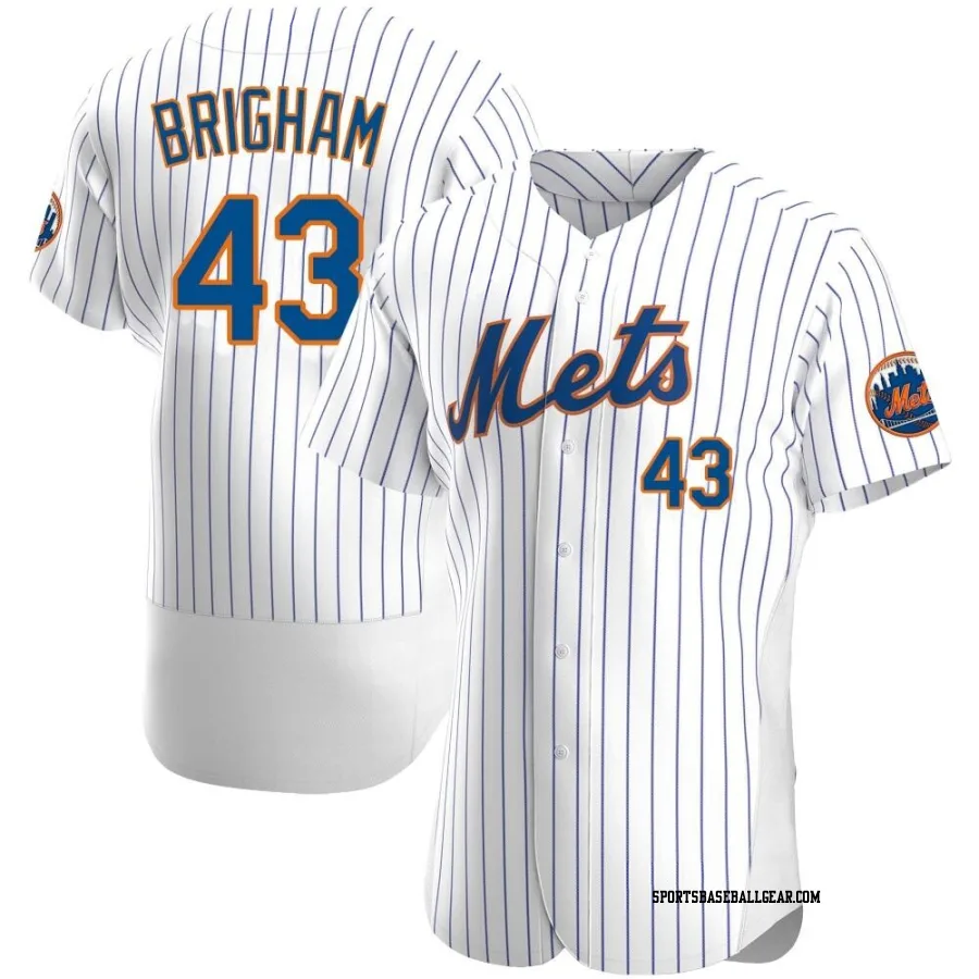 Jeff Brigham Men's New York Mets White Authentic Home Jersey