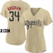Jeff Brigham Women's Arizona Diamondbacks Gold Replica 2021 City Connect Cool Base Jersey