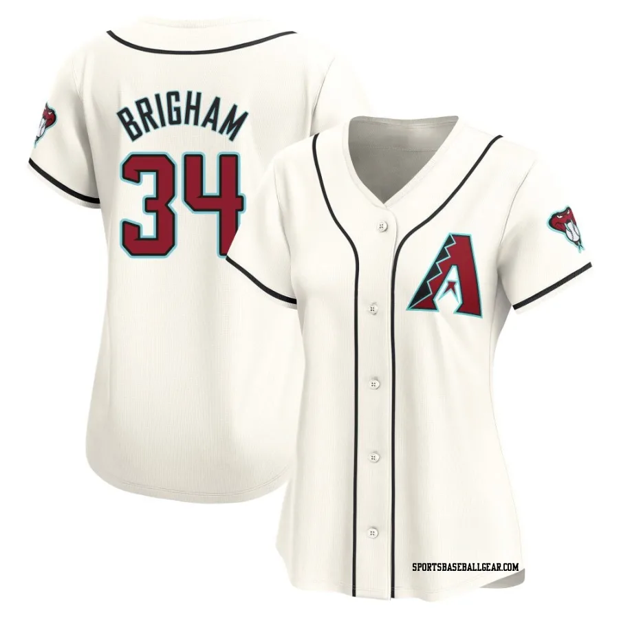 Jeff Brigham Women's Arizona Diamondbacks White Limited Home Jersey