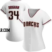 Jeff Brigham Women's Arizona Diamondbacks White Replica Home Jersey