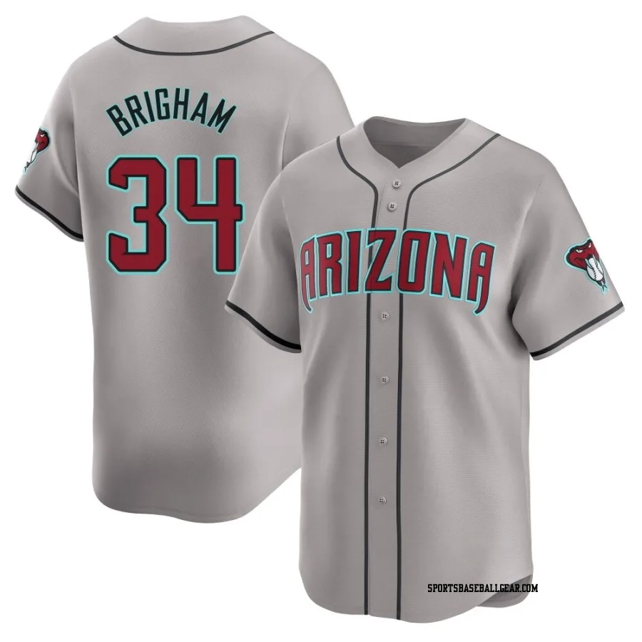 Jeff Brigham Youth Arizona Diamondbacks Gray Limited Away Jersey