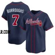 Jeff Burroughs Men's Atlanta Braves Navy Limited Alternate Jersey