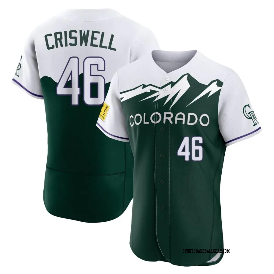 Jeff Criswell Men's Colorado Rockies Green Authentic 2022 City Connect Jersey