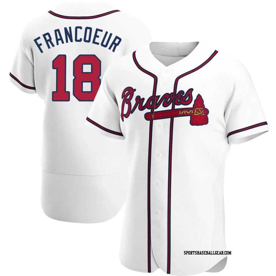 Jeff Francoeur Men's Atlanta Braves White Authentic Home Jersey