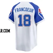 Jeff Francoeur Men's Atlanta Braves White Limited Throwback Cooperstown Collection Jersey