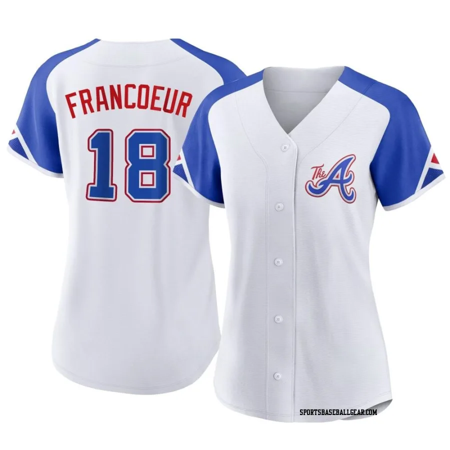 Jeff Francoeur Women's Atlanta Braves White Authentic 2023 City Connect Jersey