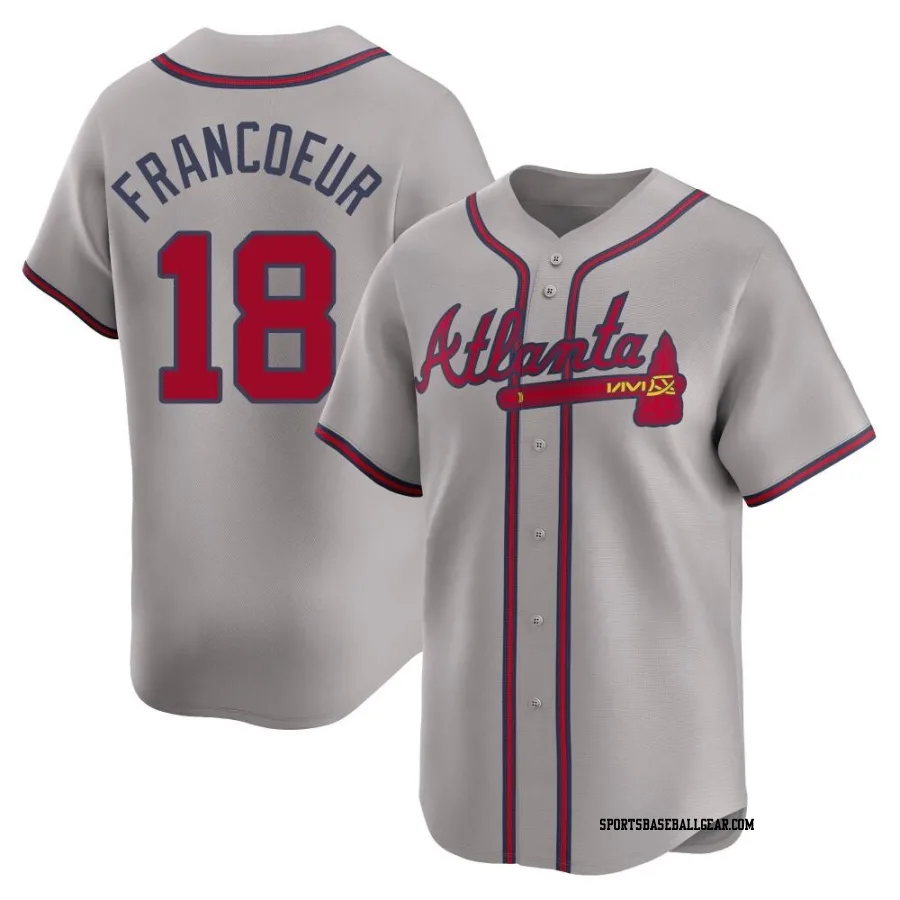 Jeff Francoeur Youth Atlanta Braves Gray Limited Away Jersey