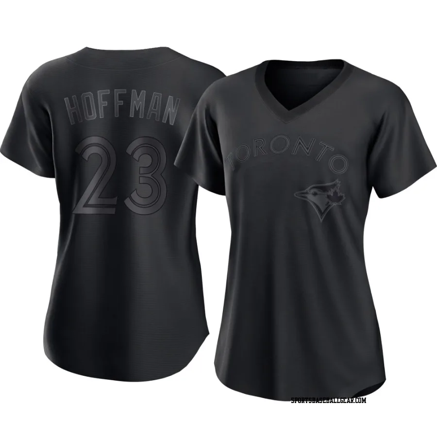 Jeff Hoffman Women's Toronto Blue Jays Black Authentic Pitch Fashion Jersey