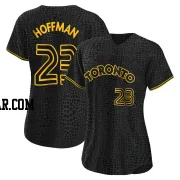 Jeff Hoffman Women's Toronto Blue Jays Black Authentic Snake Skin City Jersey