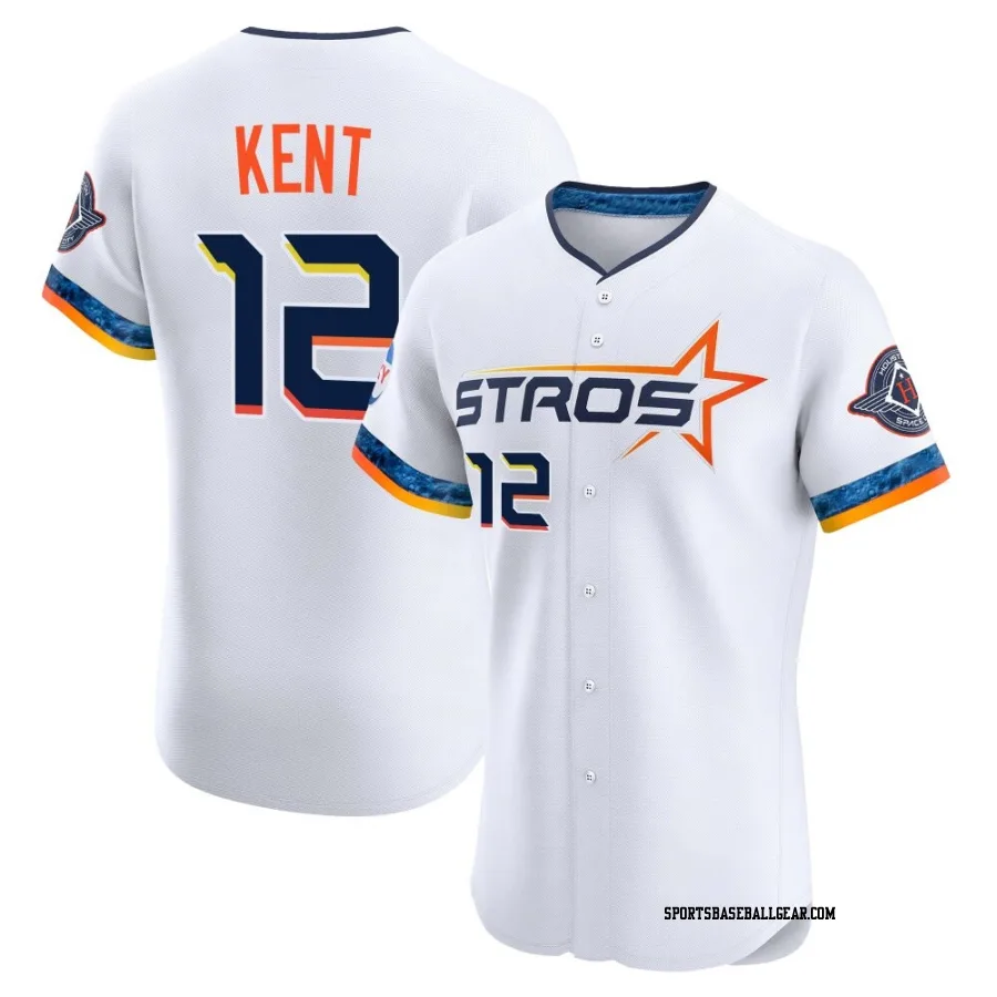 Jeff Kent Men's Houston Astros White Elite 2025 City Connect Jersey