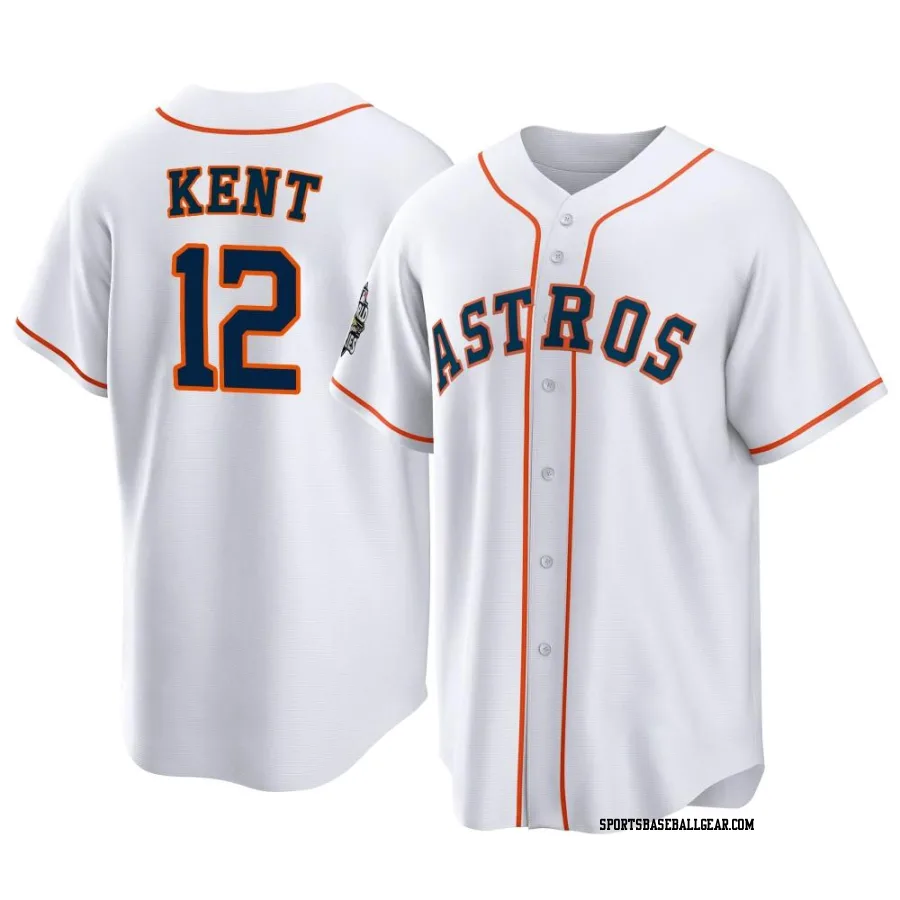 Jeff Kent Men's Houston Astros White Replica 2022 World Series Home Jersey