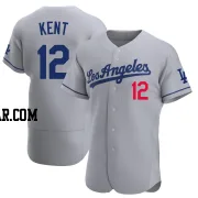 Jeff Kent Men's Los Angeles Dodgers Gray Authentic Away Jersey