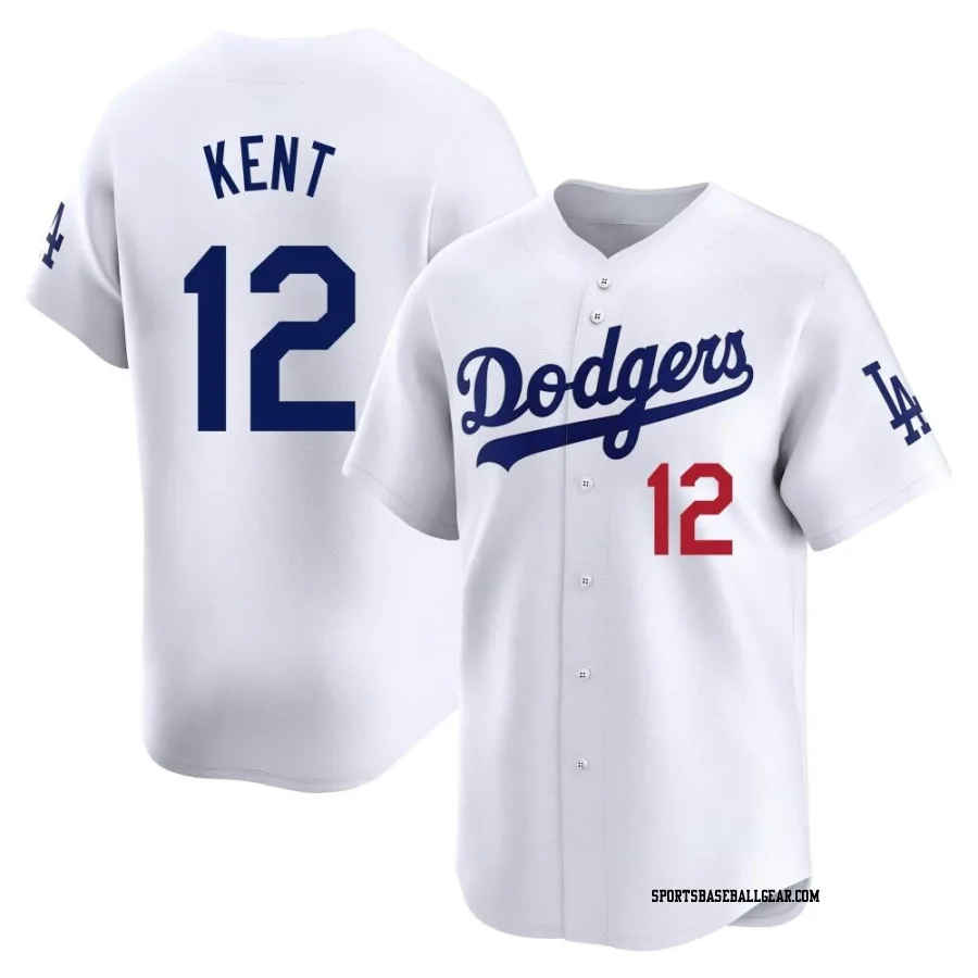 Jeff Kent Men's Los Angeles Dodgers White Limited Home Jersey