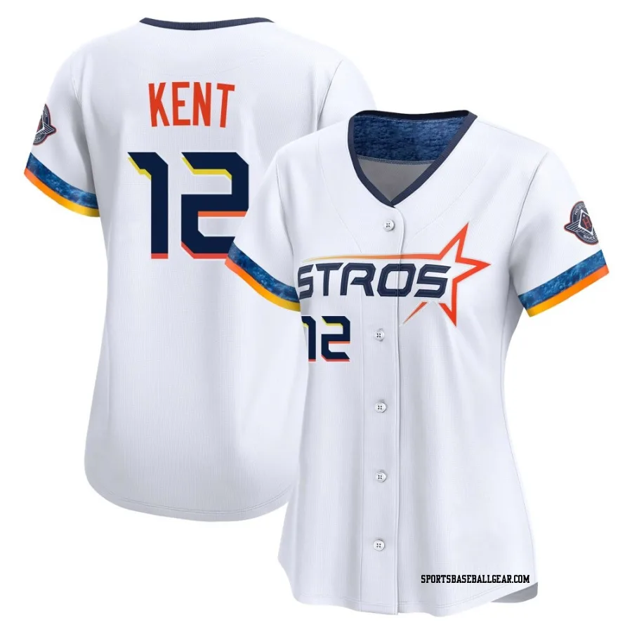 Jeff Kent Women's Houston Astros White Limited 2025 City Connect Jersey