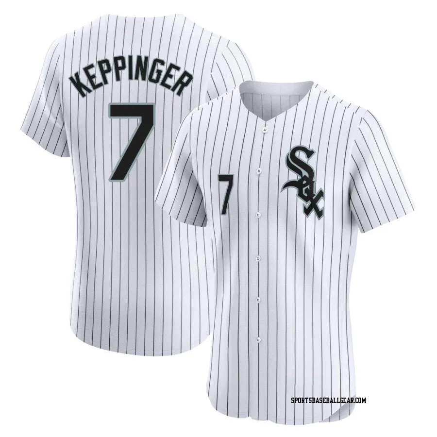 Jeff Keppinger Men's Chicago White Sox White Elite Home Jersey