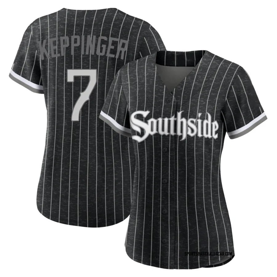 Jeff Keppinger Women's Chicago White Sox Black Authentic 2021 City Connect Jersey