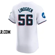 Jeff Lindgren Men's Miami Marlins White Elite Home Patch Jersey