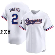 Jeff Mathis Men's Texas Rangers Gold Limited White 2024 Collection Jersey
