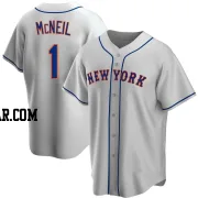 Jeff McNeil Men's New York Mets Gray Replica Road Jersey