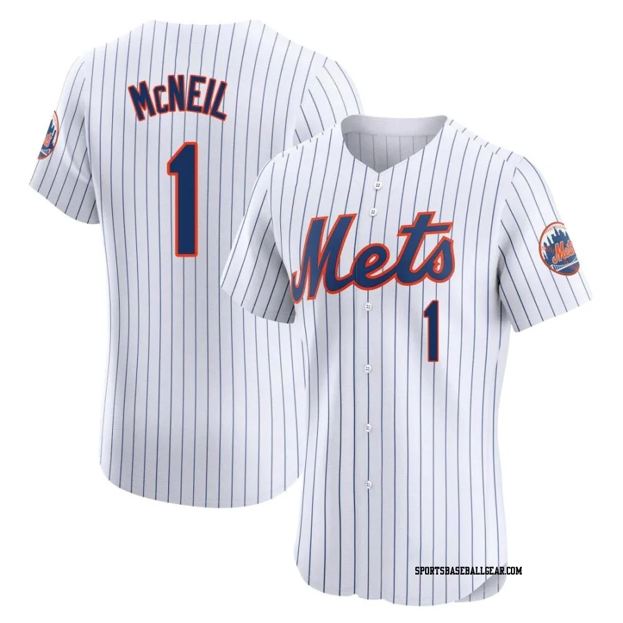 Jeff McNeil Men's New York Mets White Elite Home Jersey
