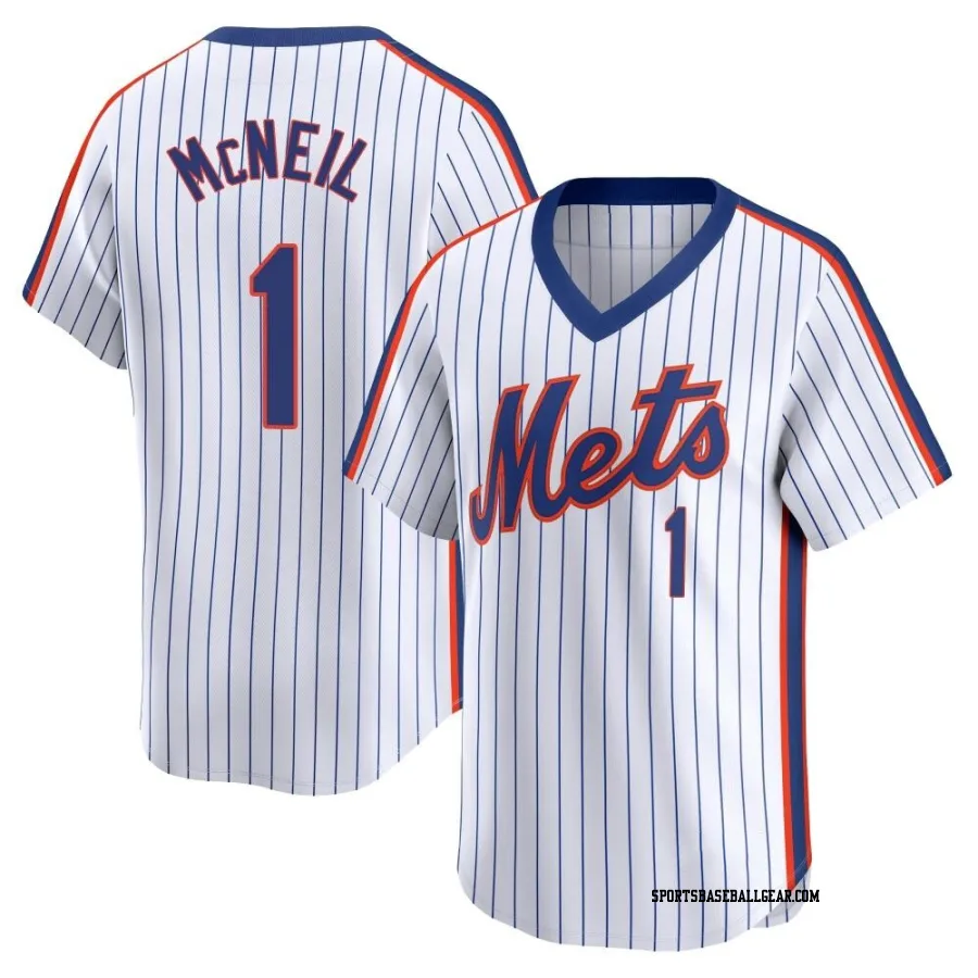 Jeff McNeil Men's New York Mets White Limited Cooperstown Collection Jersey