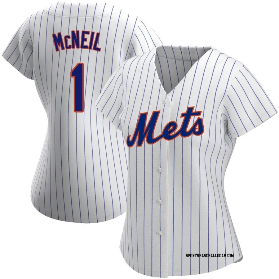 Jeff McNeil Women's New York Mets White Replica Home Jersey