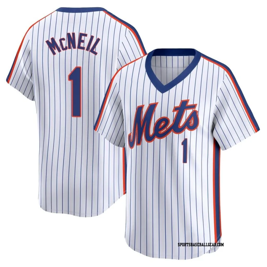 Jeff McNeil Youth New York Mets White Limited Cooperstown Collection Jersey
